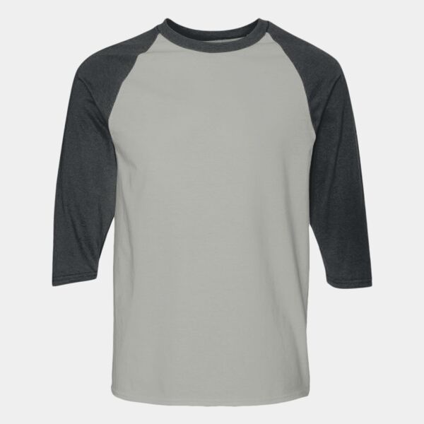 Unisex Heavy Cotton™ Raglan Three-Quarter Sleeve T-Shirt Thumbnail