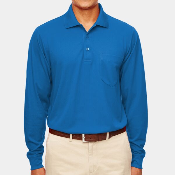 Adult Pinnacle Performance Long-Sleeve Piqué Polo with Pocket Thumbnail