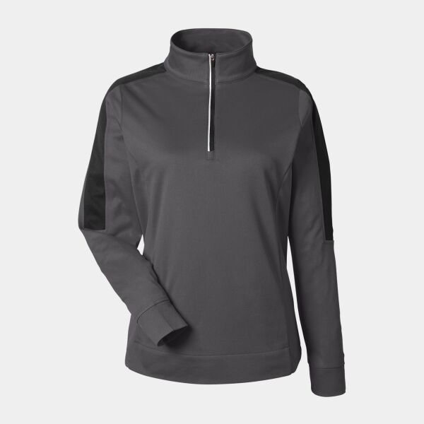 Ladies' Market Snag Protect Mesh Colorblock Quarter-Zip Thumbnail