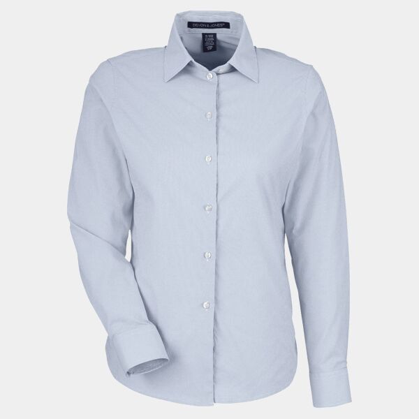 Women's CrownLux Performance® Microstripe Dress Shirt Thumbnail