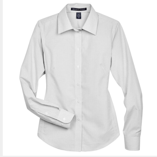 Women's Crown Collection® Gingham Check Woven Dress Shirt Thumbnail