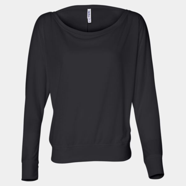 Women’s Flowy Off Shoulder Long Sleeve Tee Thumbnail