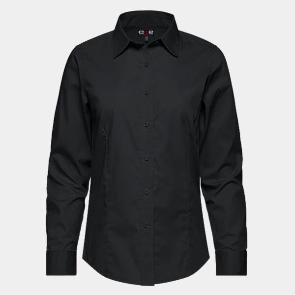 Ladies Poly-Cotton Twill Long Sleeve Easy-Care Shirt Thumbnail