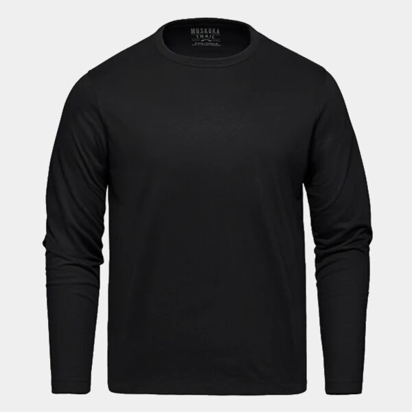 Cotton-Poly Long Sleeve Crewneck T-Shirt Thumbnail