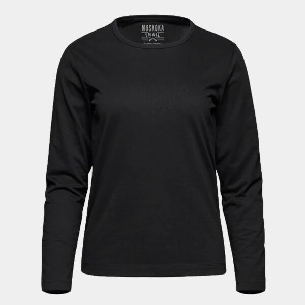 Cotton-Poly Long Sleeve Crewneck T-Shirt Thumbnail