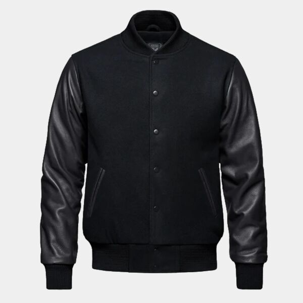 Melton and Leather Varsity Jacket Thumbnail