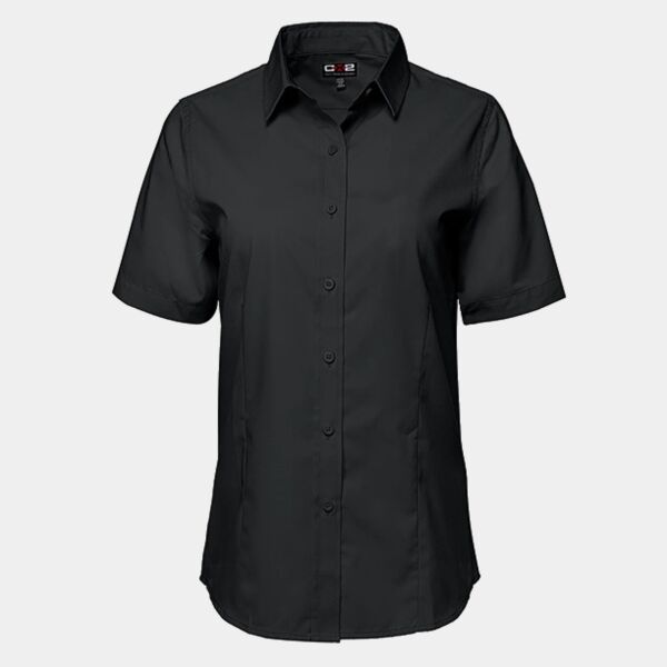 Poly Cotton Twill Short Sleeve Easy-Care Shirt pour Femmes Thumbnail