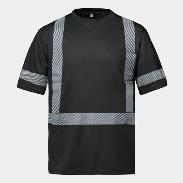 Hi-VIS T-shirt with Segmented Stripes Thumbnail