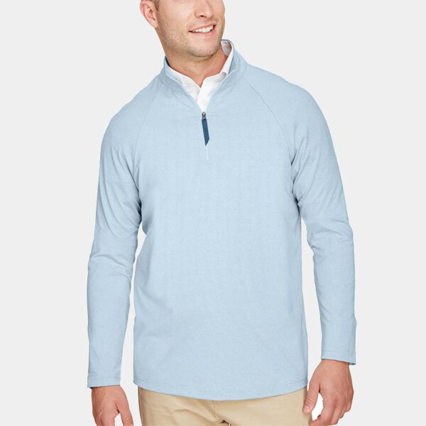 CrownLux Performance® Men's Clubhouse Micro-Stripe Quarter-Zip Thumbnail