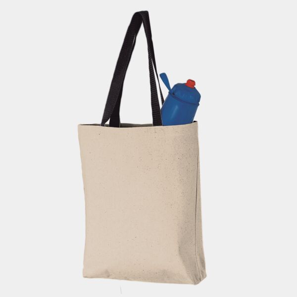 11L Canvas Tote with Contrast-Color Handles Thumbnail