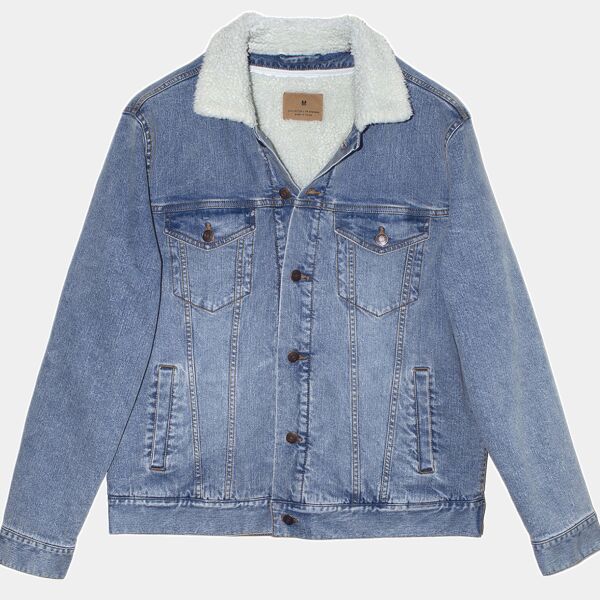 Unisex Sherpa-Lined Denim Jacket Thumbnail