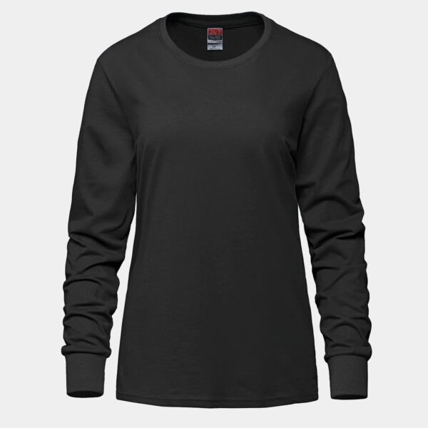 Breeze - Ladies RING SPUN Combed Cotton Long Sleeve Crewneck T-Shirt Thumbnail