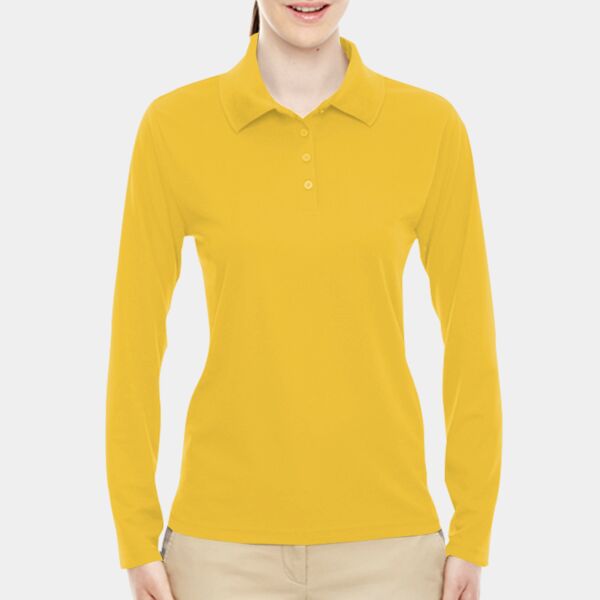 Ladies' Pinnacle Performance Long-Sleeve Piqué Polo Thumbnail
