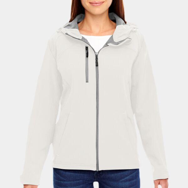 NORTH END Ladies' Prospect Two-Layer Fleece Bonded Soft Shell Hooded Jacket Thumbnail